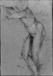 Esquisse pour une figure décorative au Palazzo Magnani, à Bologne